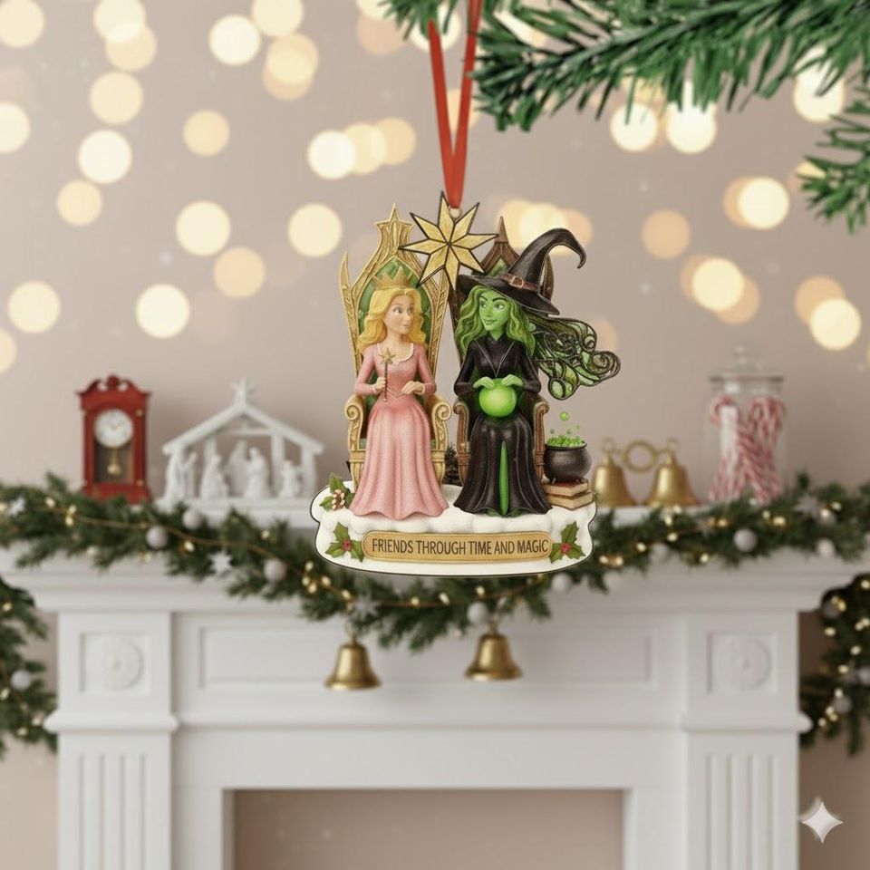 Wicked Musical Ornament: Elphaba and Glinda Keepsake