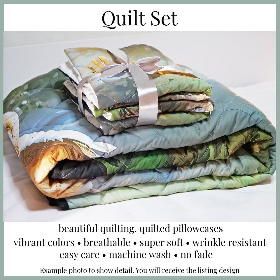 Mushroom Patterns Bedding Set -  Room Decoration