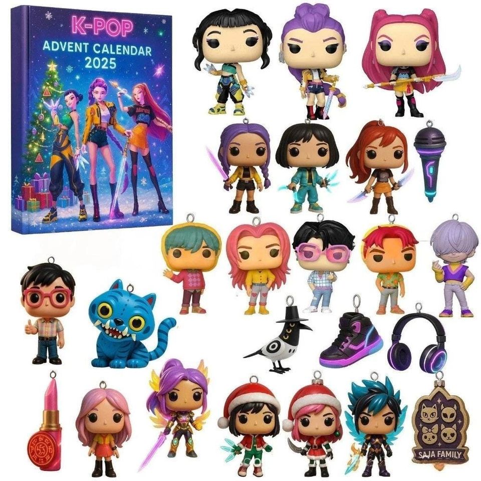 Kpop Devil Hunters Advent Calendar 2D 24 Days 2025 Christmas Best Countdown Gift, Anime Advent Countdown Box