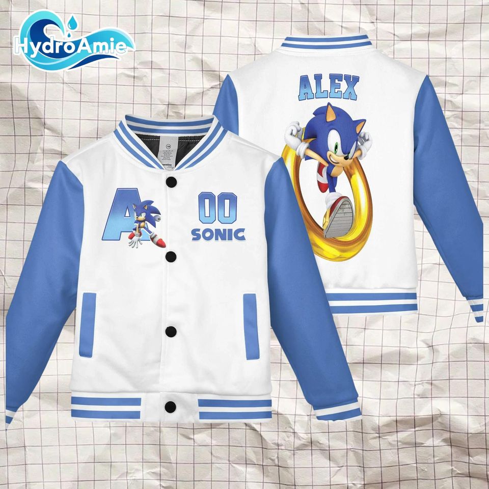 Personalized Sonic the Hedgehog Varsity Jacket
