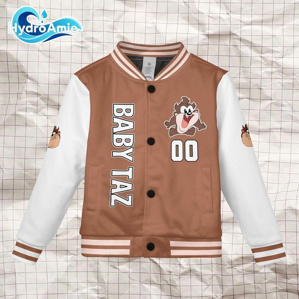 Custom Baby Taz Varsity Jacket, Looney Tunes Baseball Jacket