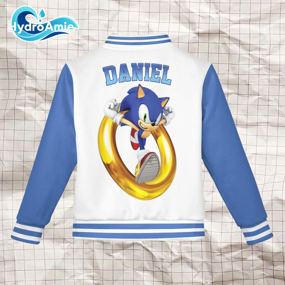 Personalized Sonic the Hedgehog Varsity Jacket