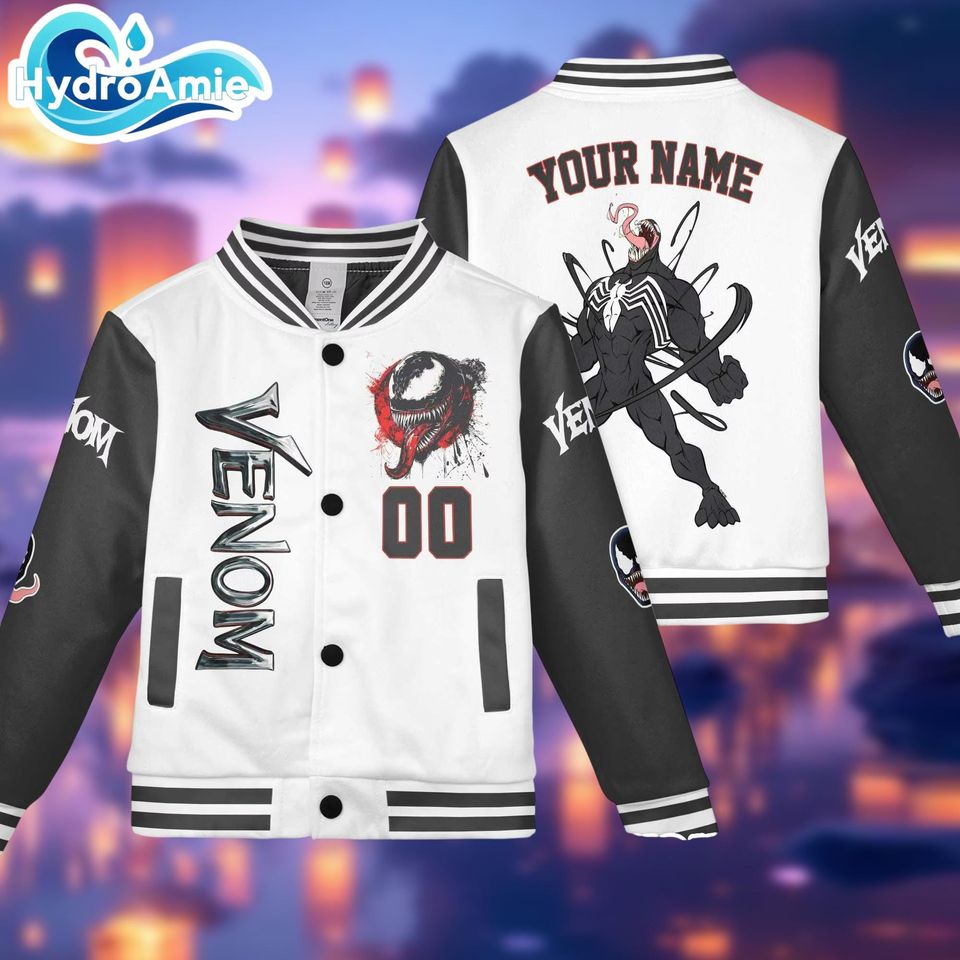 Custom Venom Varsity Jacket, Personalized Baseball Jacket