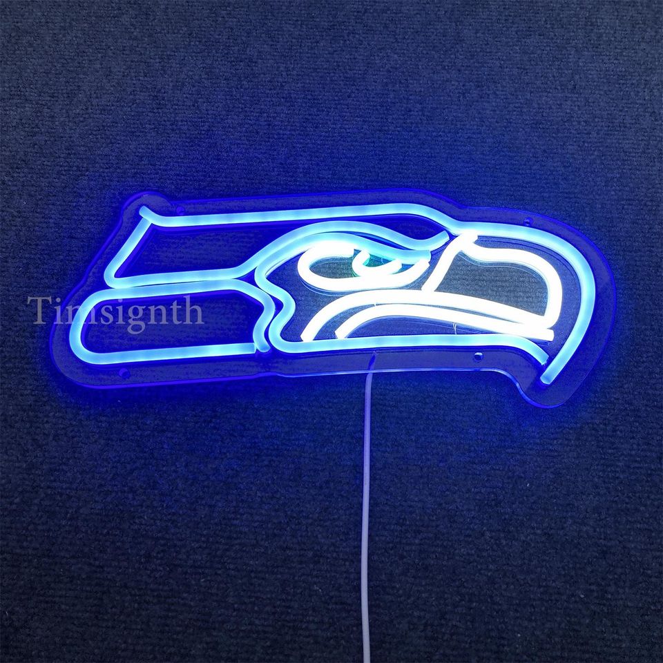 Seattle Seahawks LED Neon Sign  USB Powered Man Cave Decor