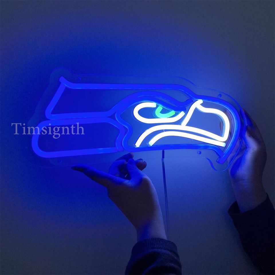 Seattle Seahawks LED Neon Sign  USB Powered Man Cave Decor