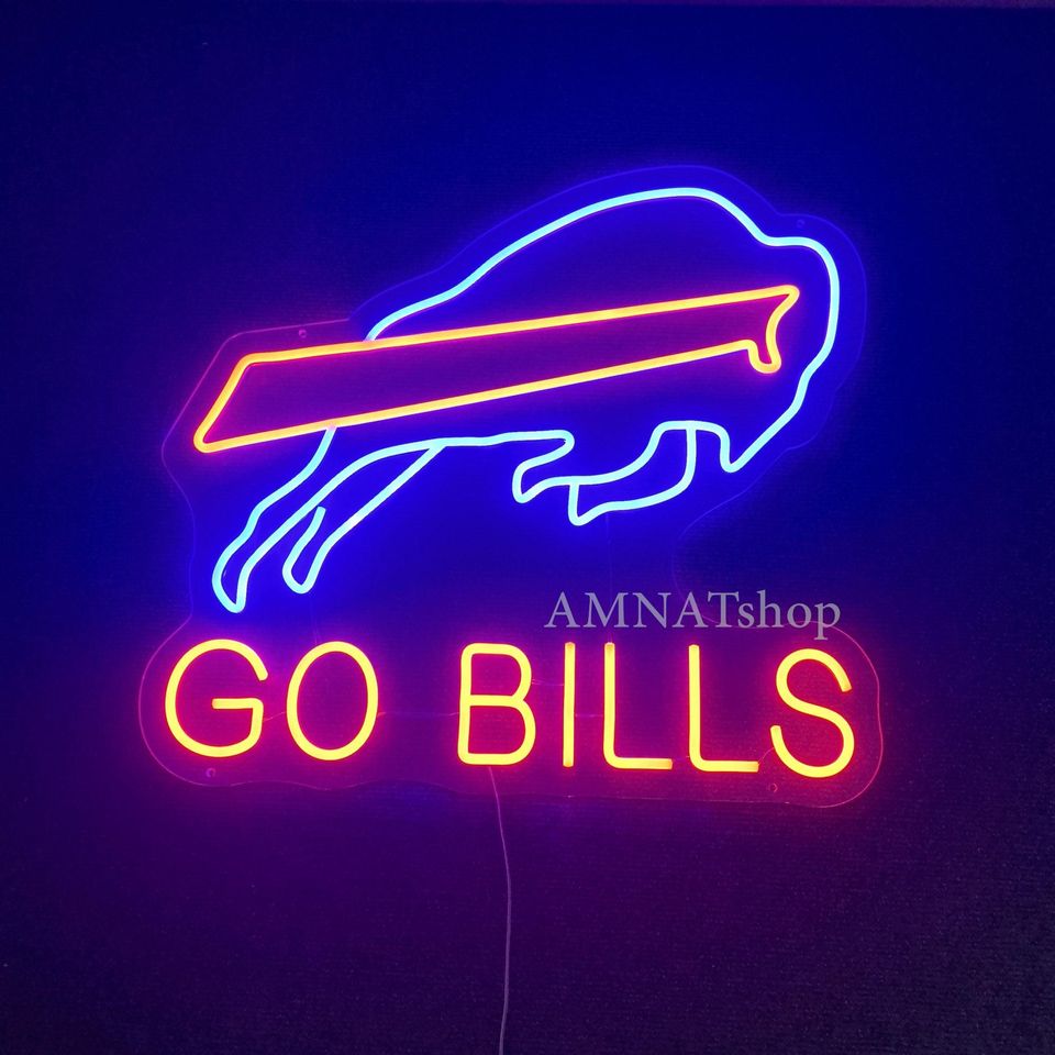 Buffalo Football Neon Sign, Bar Decor