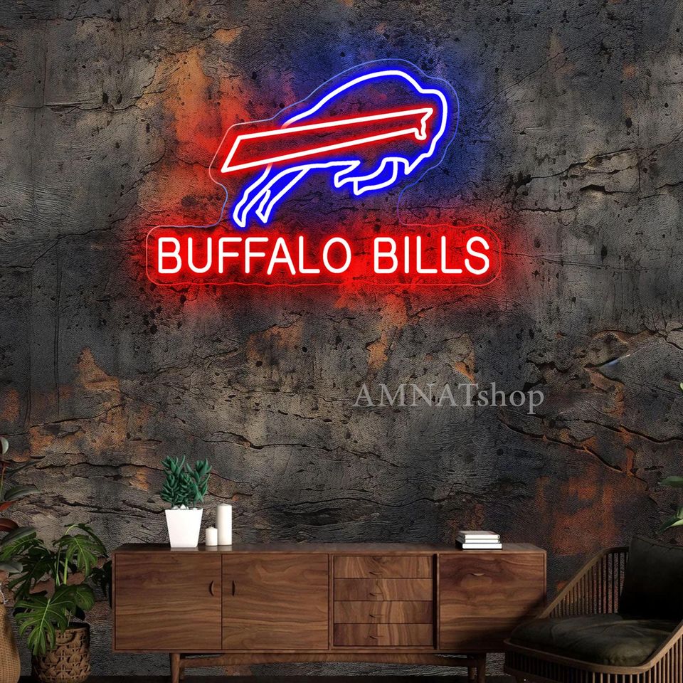 Buffalo Football Neon Sign, Bar Decor