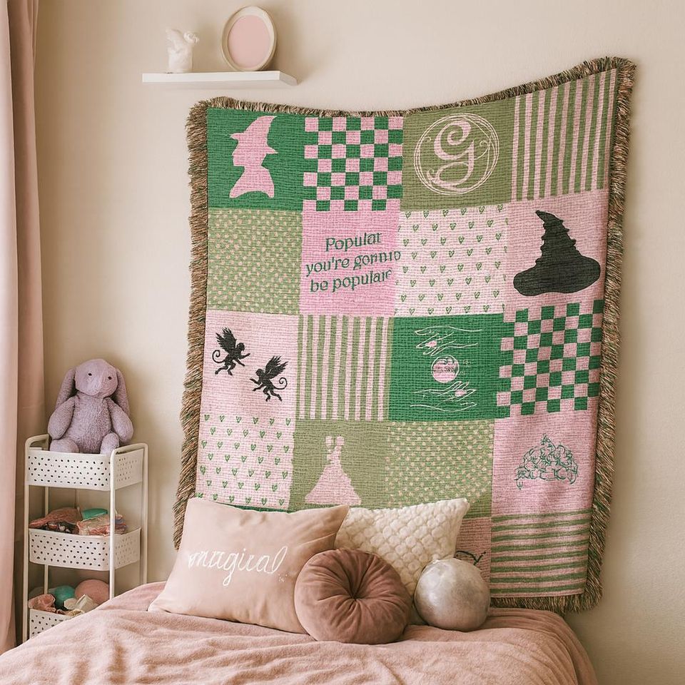 Wicked Patchwork Throw Blanket: Movie Inspired Home Decor