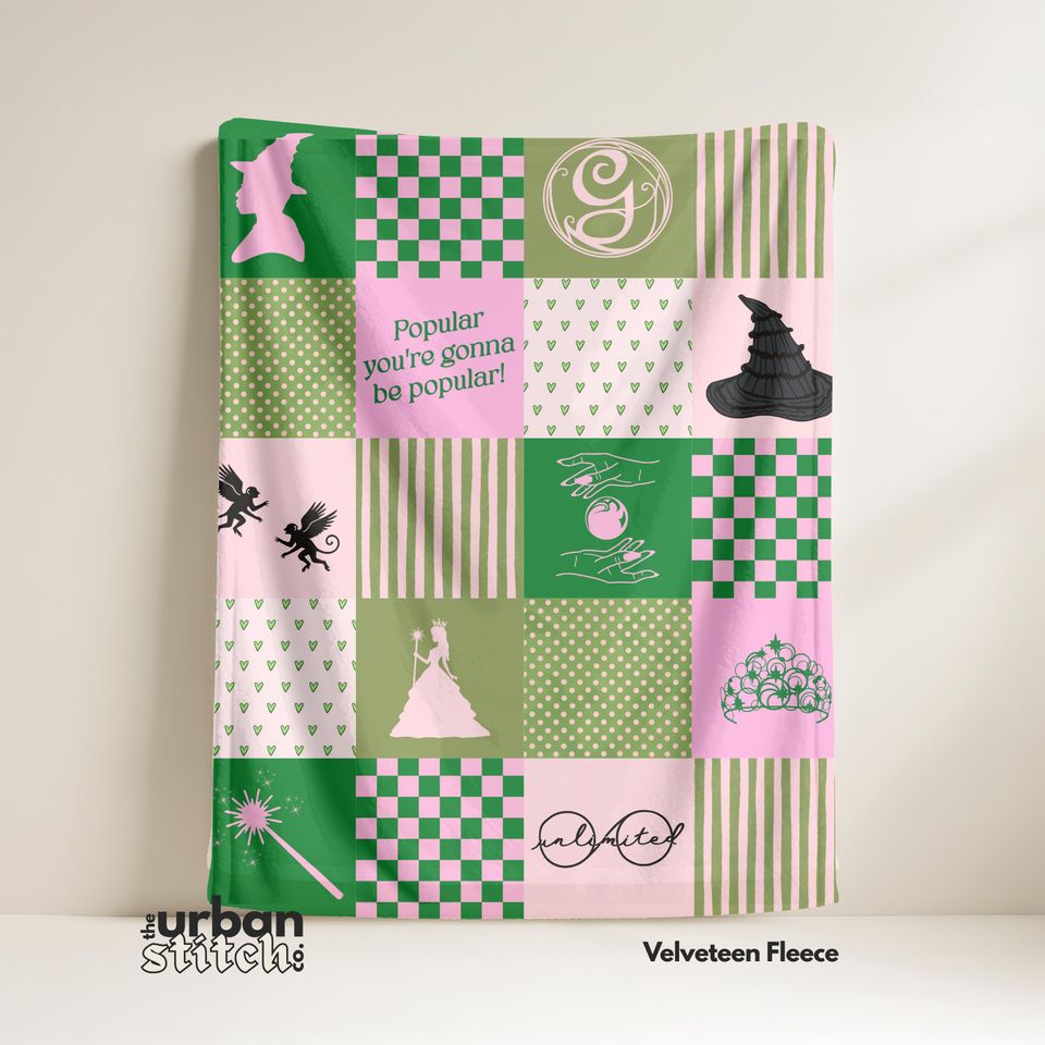 Wicked Patchwork Throw Blanket: Movie Inspired Home Decor