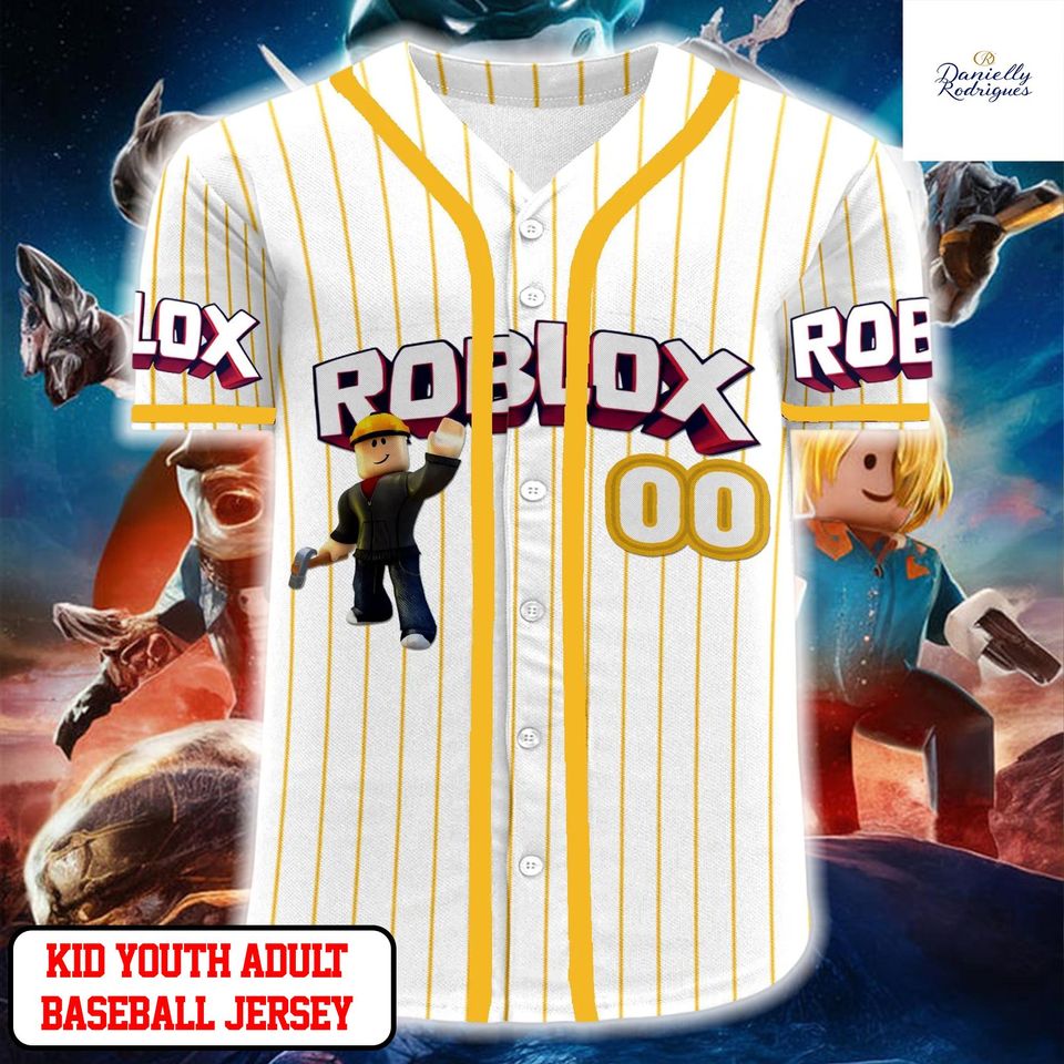 Custom Roblox Baseball Jersey Personalized Gamer Outfit