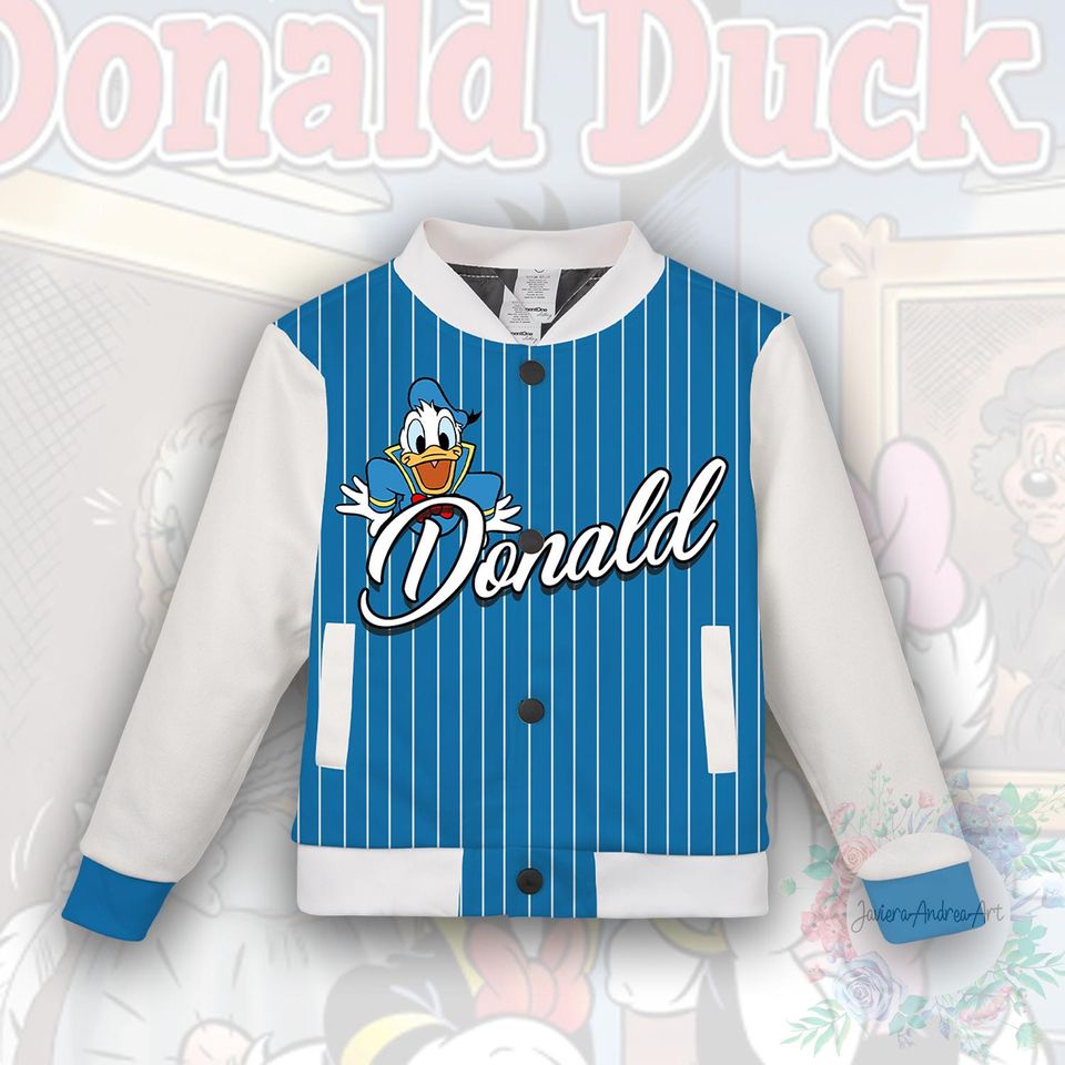 Custom Disney Donald Duck Collection Baseball Jacket