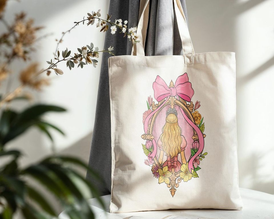 Wicked Tote Bag - Canvas Bag Featuring Wizard Defying Gravity, Emerald City, Broomstick Magic