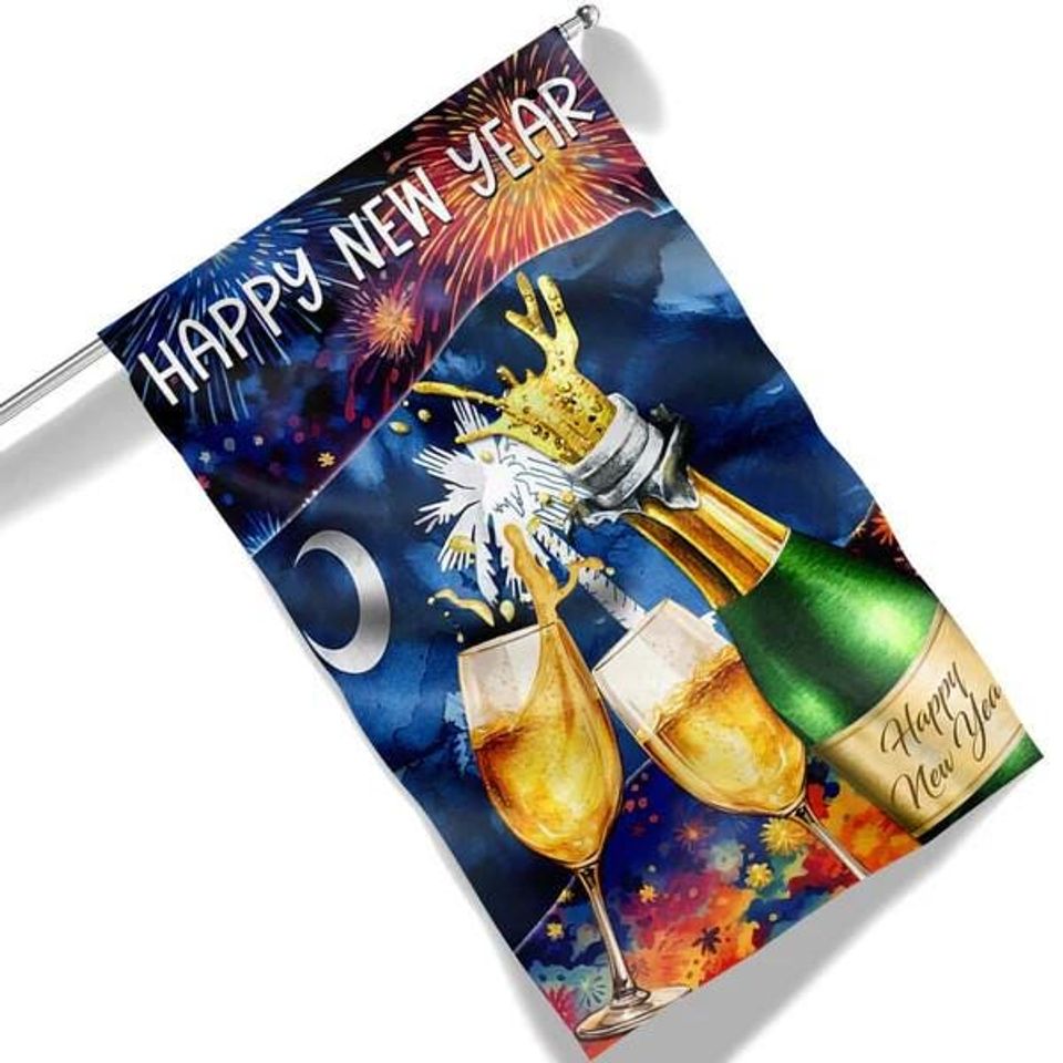South Carolina Happy New Year Flag