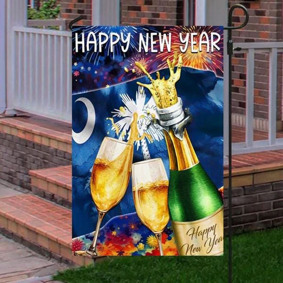 South Carolina Happy New Year Flag
