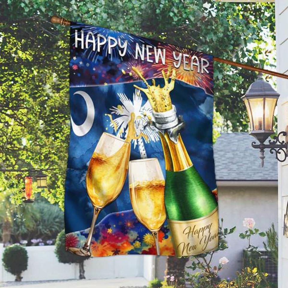 South Carolina Happy New Year Flag