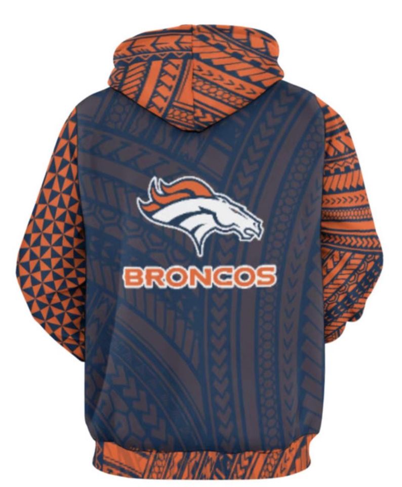 Broncos Tribal Design Hoodie