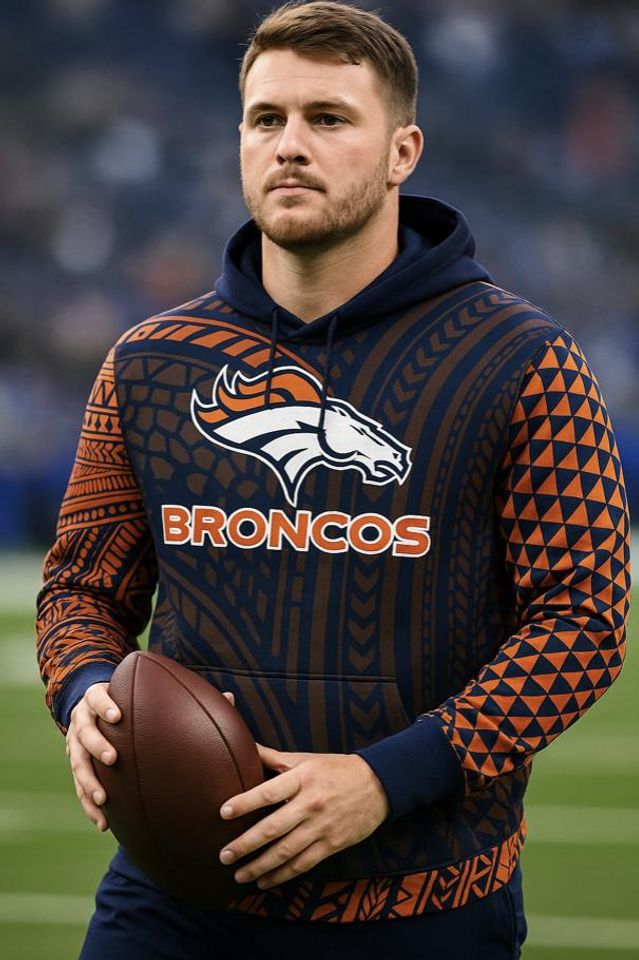 Broncos Tribal Design Hoodie