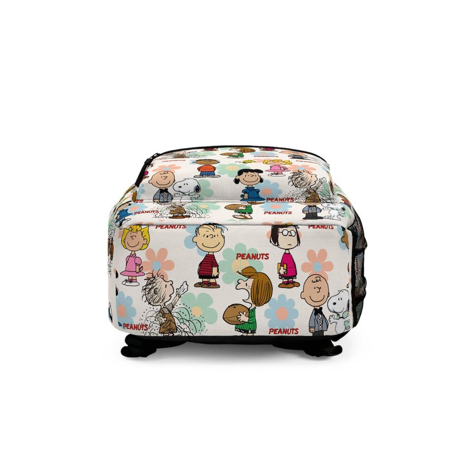 Charlie Brown Backpack - Peanuts Cartoon Polyester Book Bag