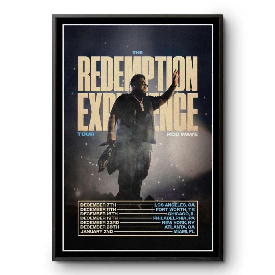 Rod Wave Redemption Tour 2025 Vertical Poster