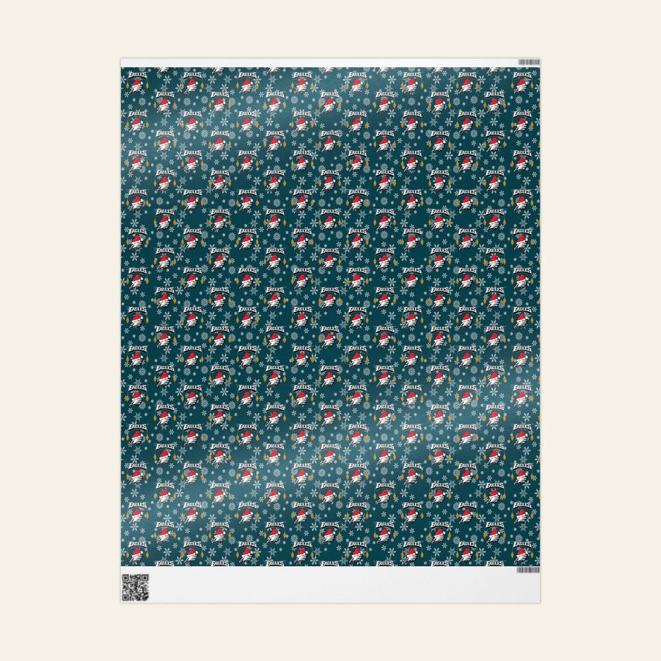 Holiday Eagles Gift Wrap: Christmas Festive Wrapping Paper
