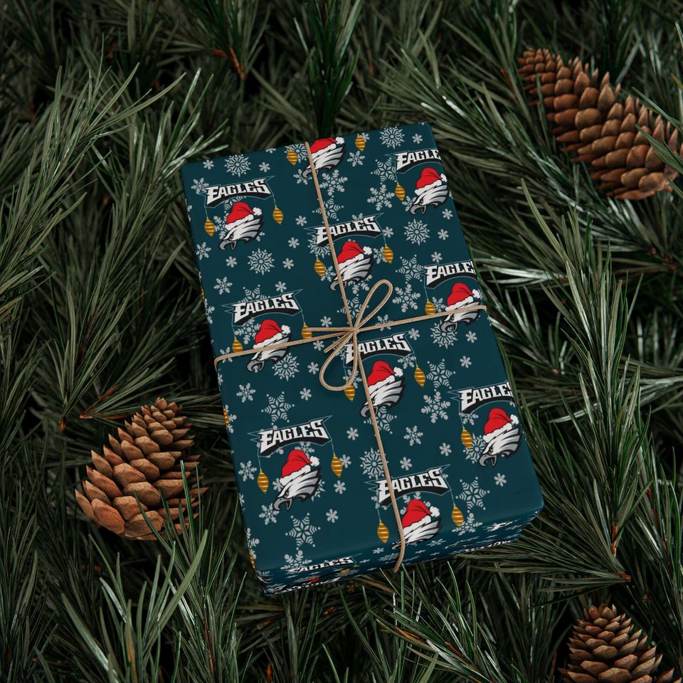 Holiday Eagles Gift Wrap: Christmas Festive Wrapping Paper