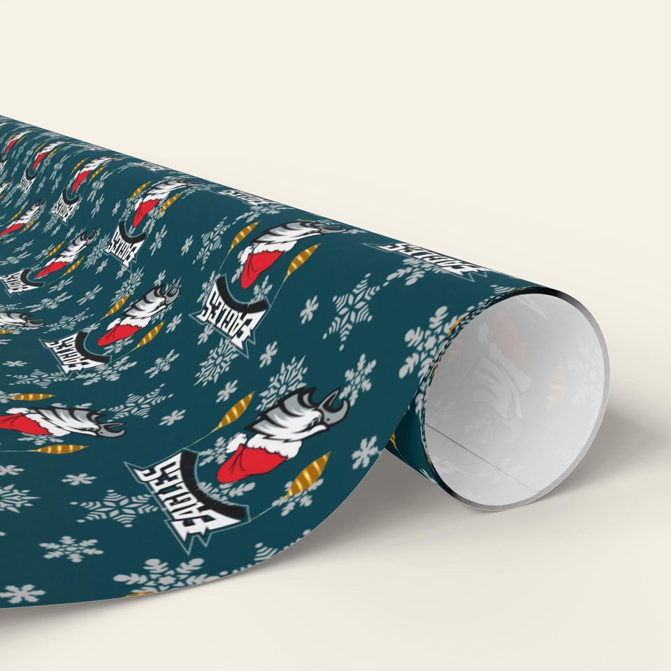Holiday Eagles Gift Wrap: Christmas Festive Wrapping Paper