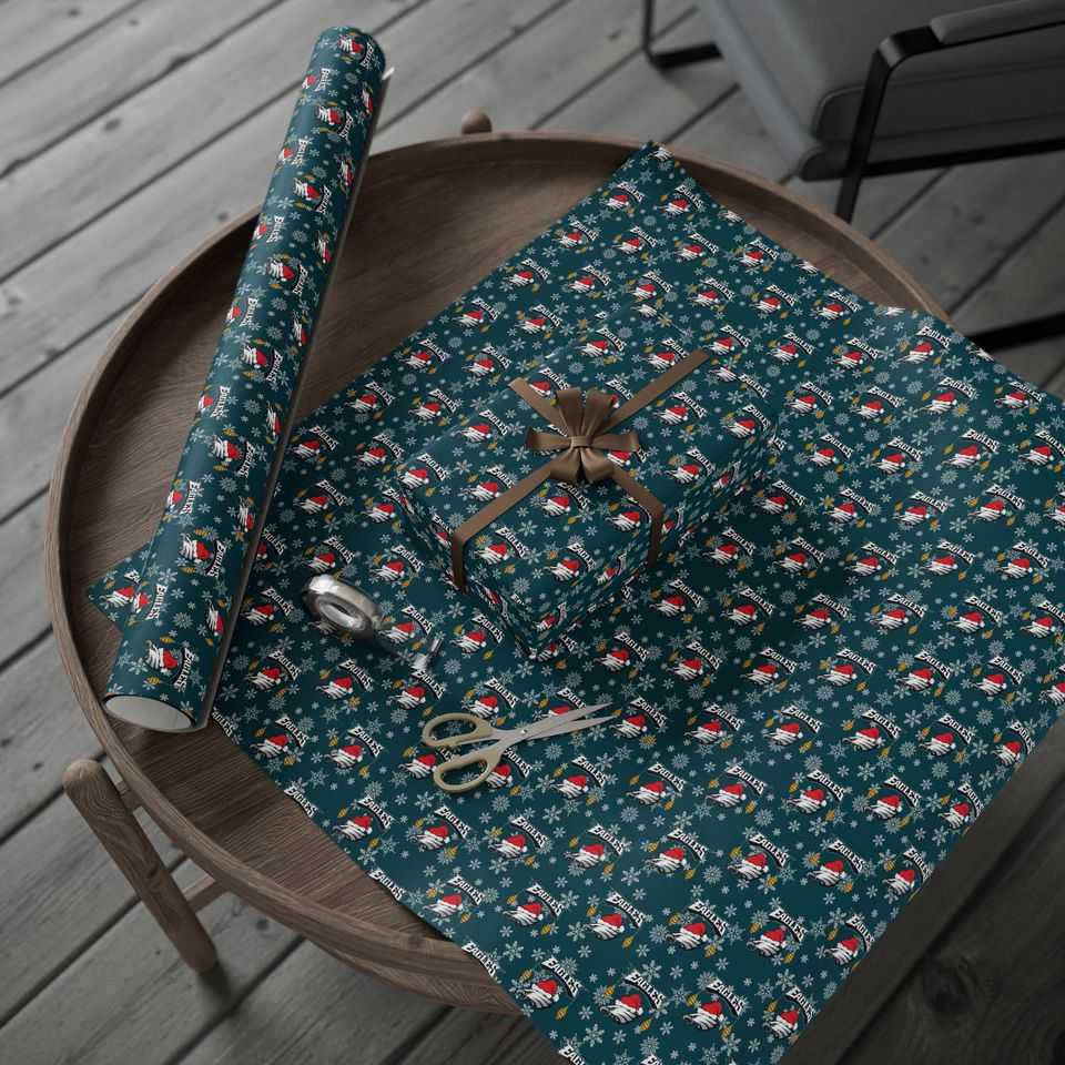 Holiday Eagles Gift Wrap: Christmas Festive Wrapping Paper