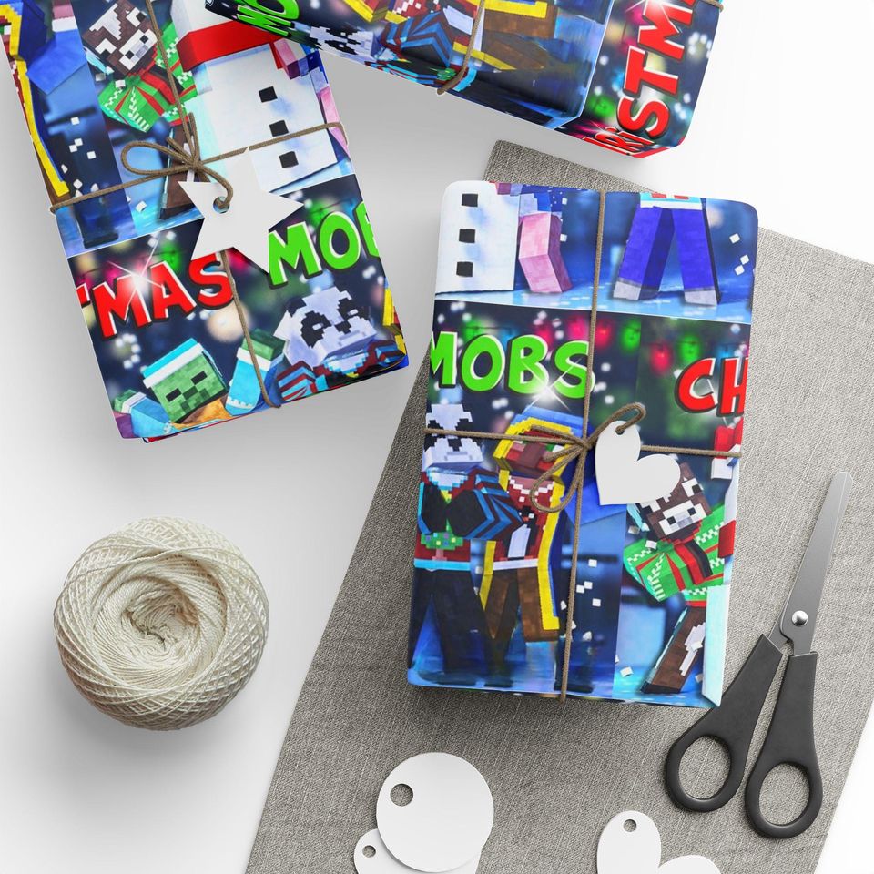 Roblox Christmas Mobs Boys Wrapping Paper