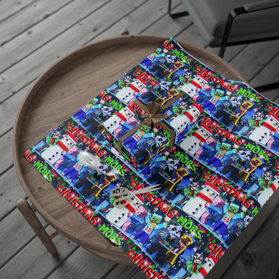 Roblox Christmas Mobs Boys Wrapping Paper
