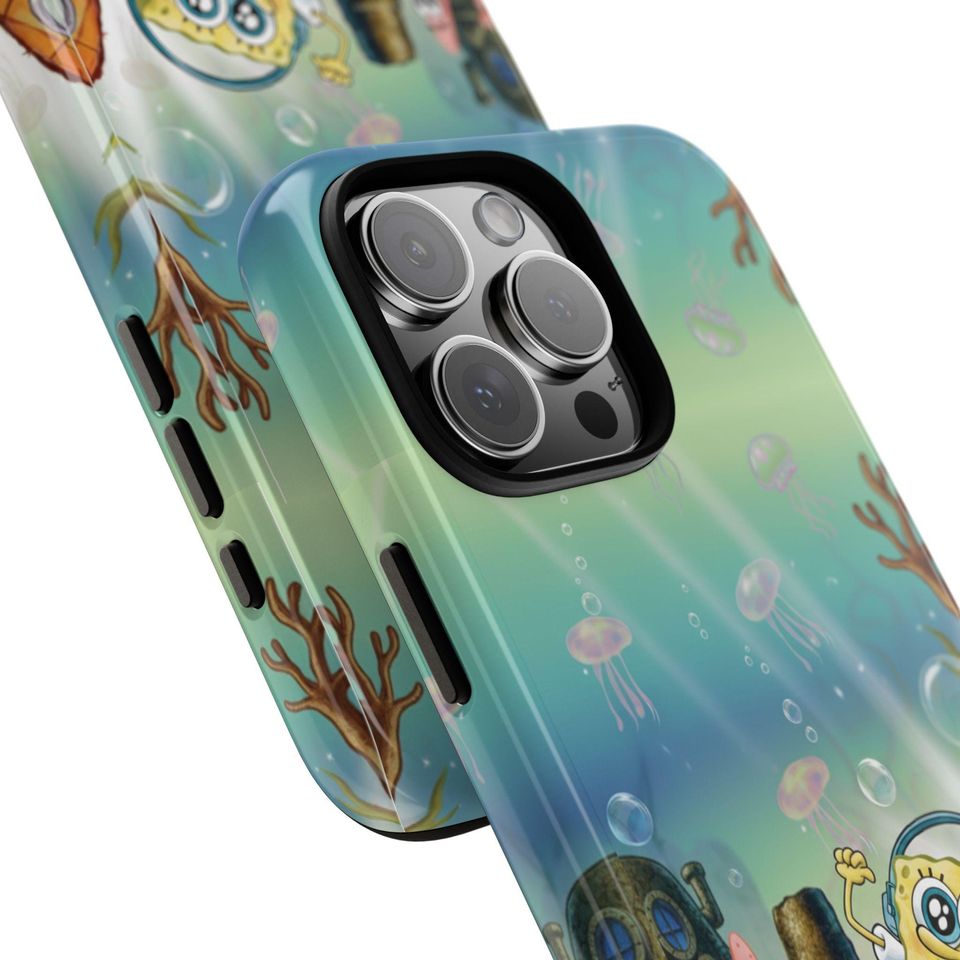 Spongebob Headphone Dance Phone Case, Patrick Star Cute Gift