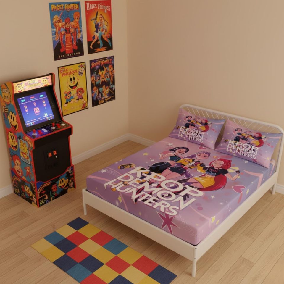 K-Pop Demon Hunters Fitted Sheet Set with Pillowcases