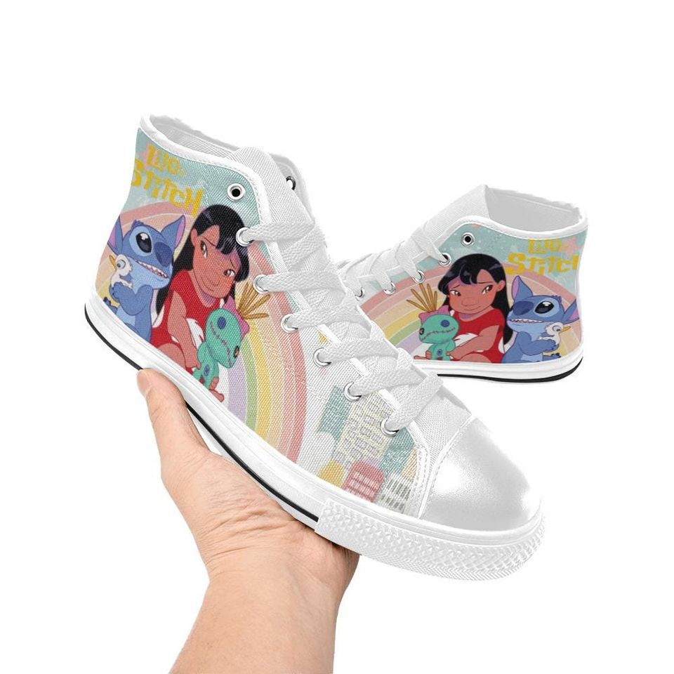 Lilo And Stitch High Top Shoes Sneakers