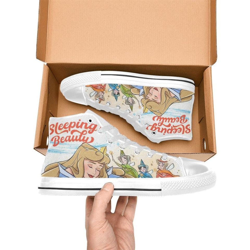 Sleeping Beauty High Top Shoes Sneakers