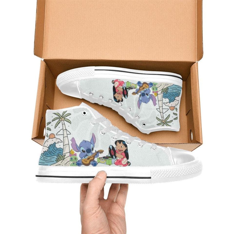 Lilo And Stitch High Top Shoes Sneakers