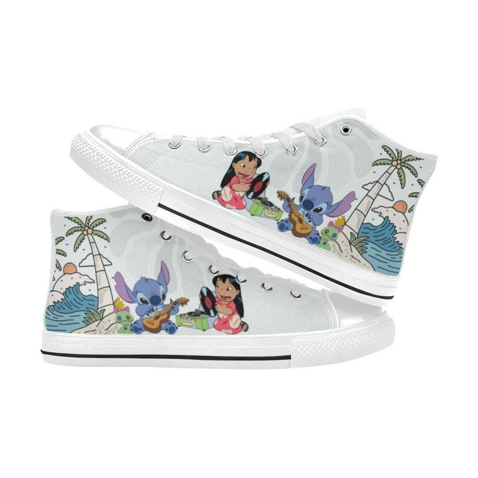 Lilo And Stitch High Top Shoes Sneakers