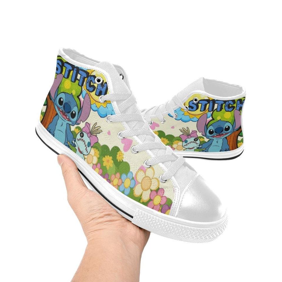 Lilo And Stitch High Top Shoes Sneakers