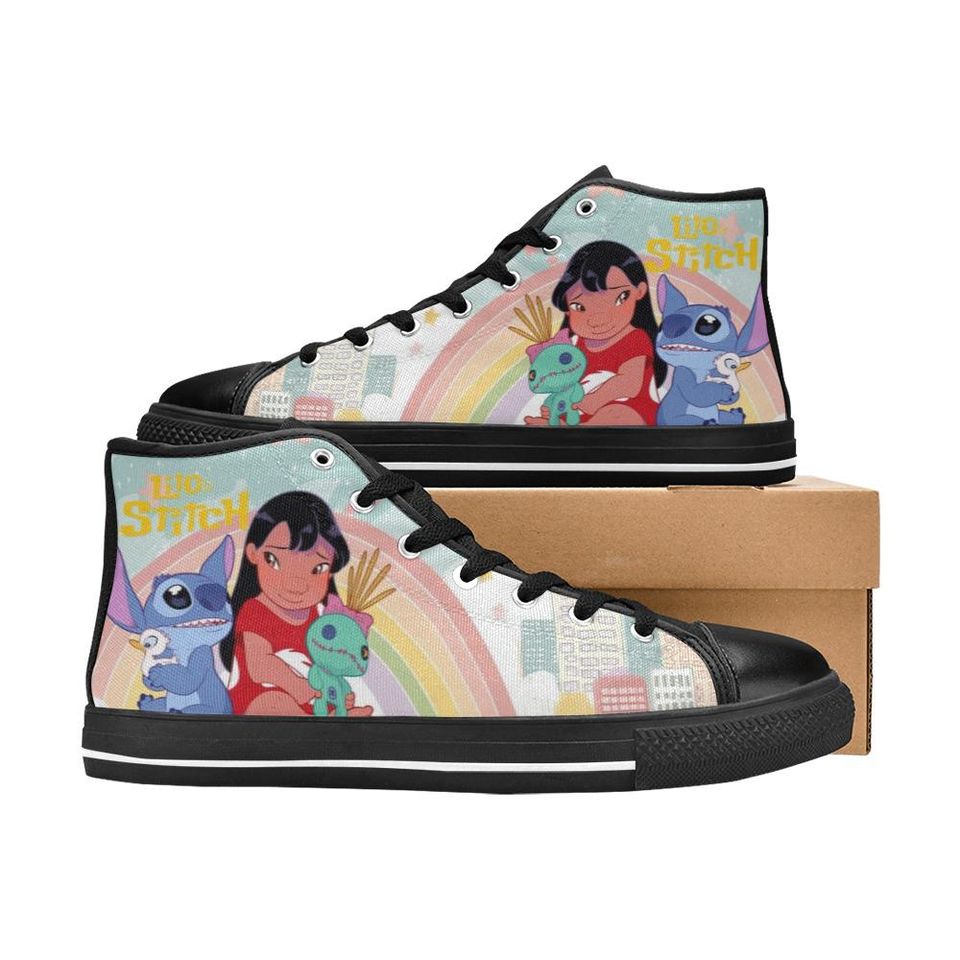 Lilo And Stitch High Top Shoes Sneakers