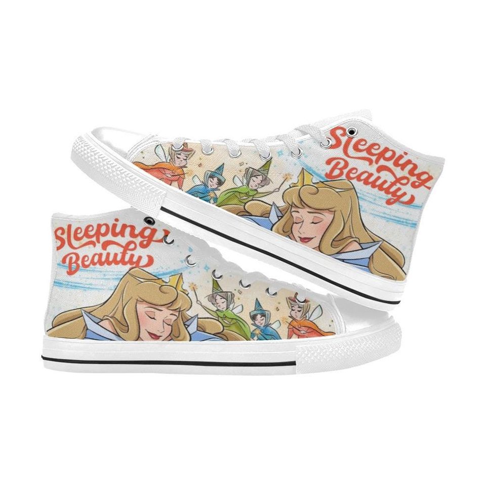 Sleeping Beauty High Top Shoes Sneakers
