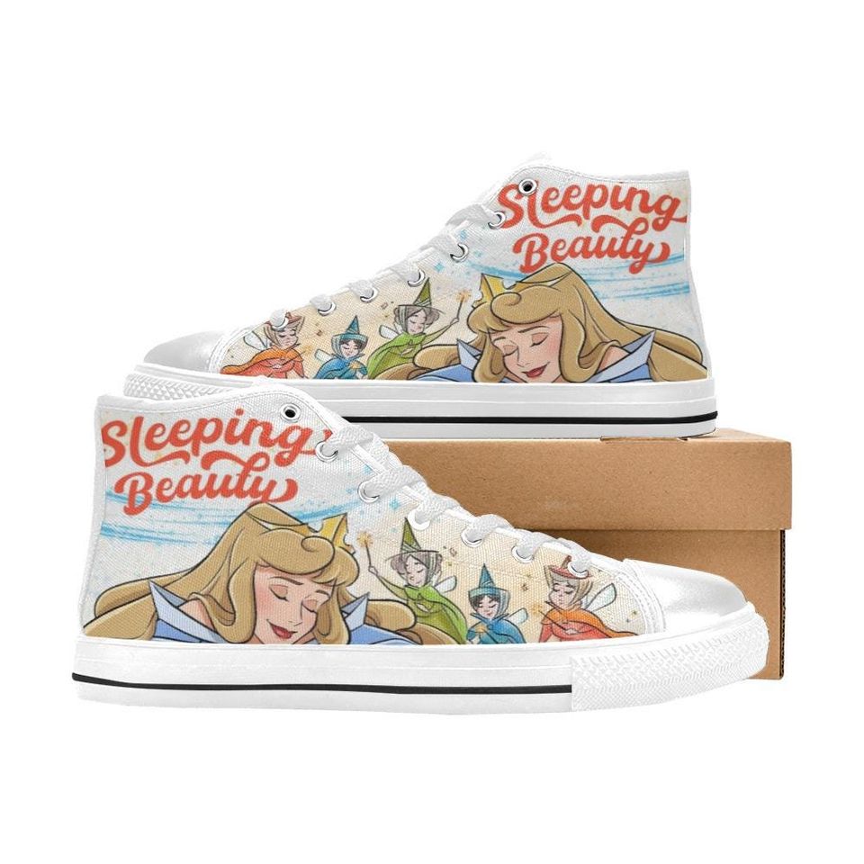 Sleeping Beauty High Top Shoes Sneakers
