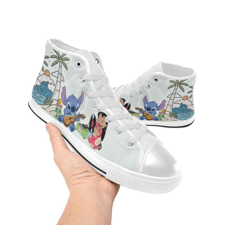 Lilo And Stitch High Top Shoes Sneakers