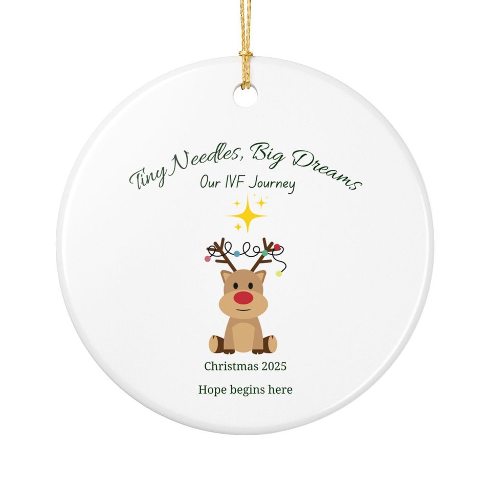 IVF Journey Ceramic Ornament, Christmas Holiday Decor