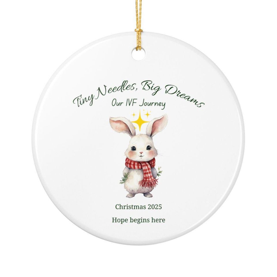 IVF Journey Ceramic Ornament, Christmas Holiday Decor