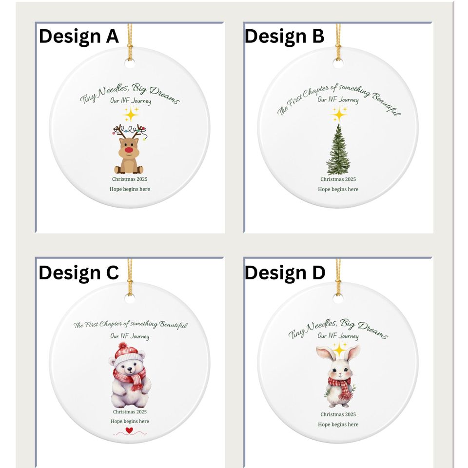 IVF Journey Ceramic Ornament, Christmas Holiday Decor