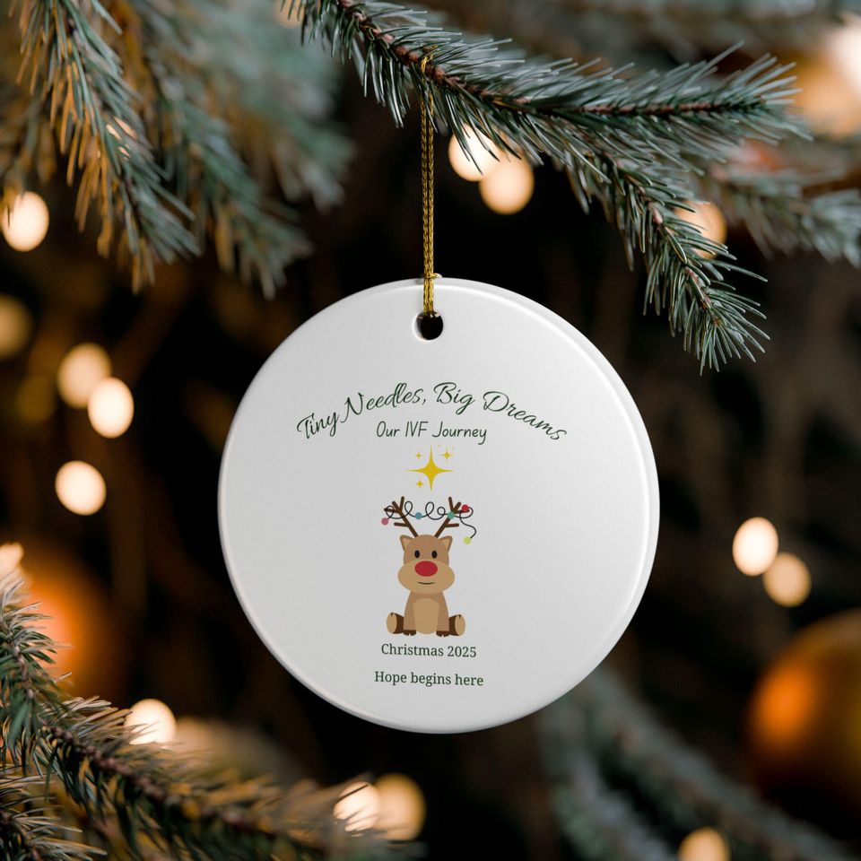 IVF Journey Ceramic Ornament, Christmas Holiday Decor