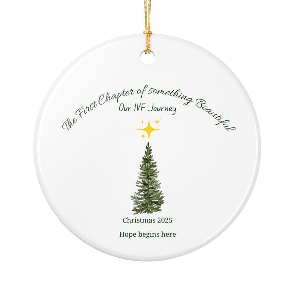 IVF Journey Ceramic Ornament, Christmas Holiday Decor