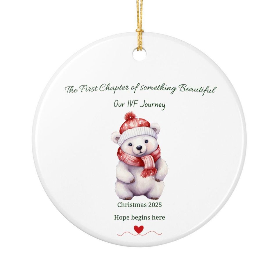 IVF Journey Ceramic Ornament, Christmas Holiday Decor