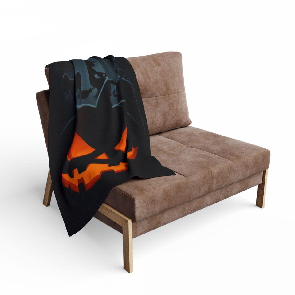 Halloween Blanket Spooky Jack-o'-Lantern, Witch & Ghost