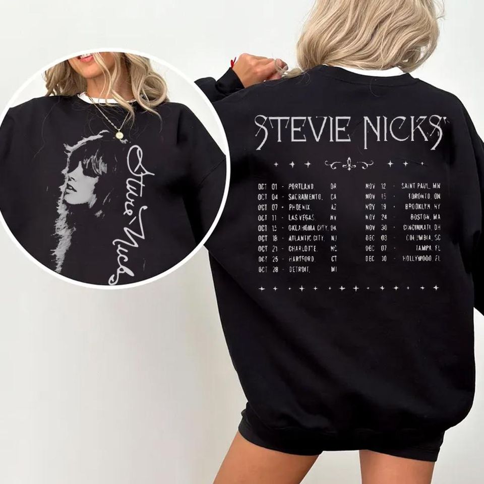 Stevie Nicks 2025 Tour T-Shirt with Concert Dates