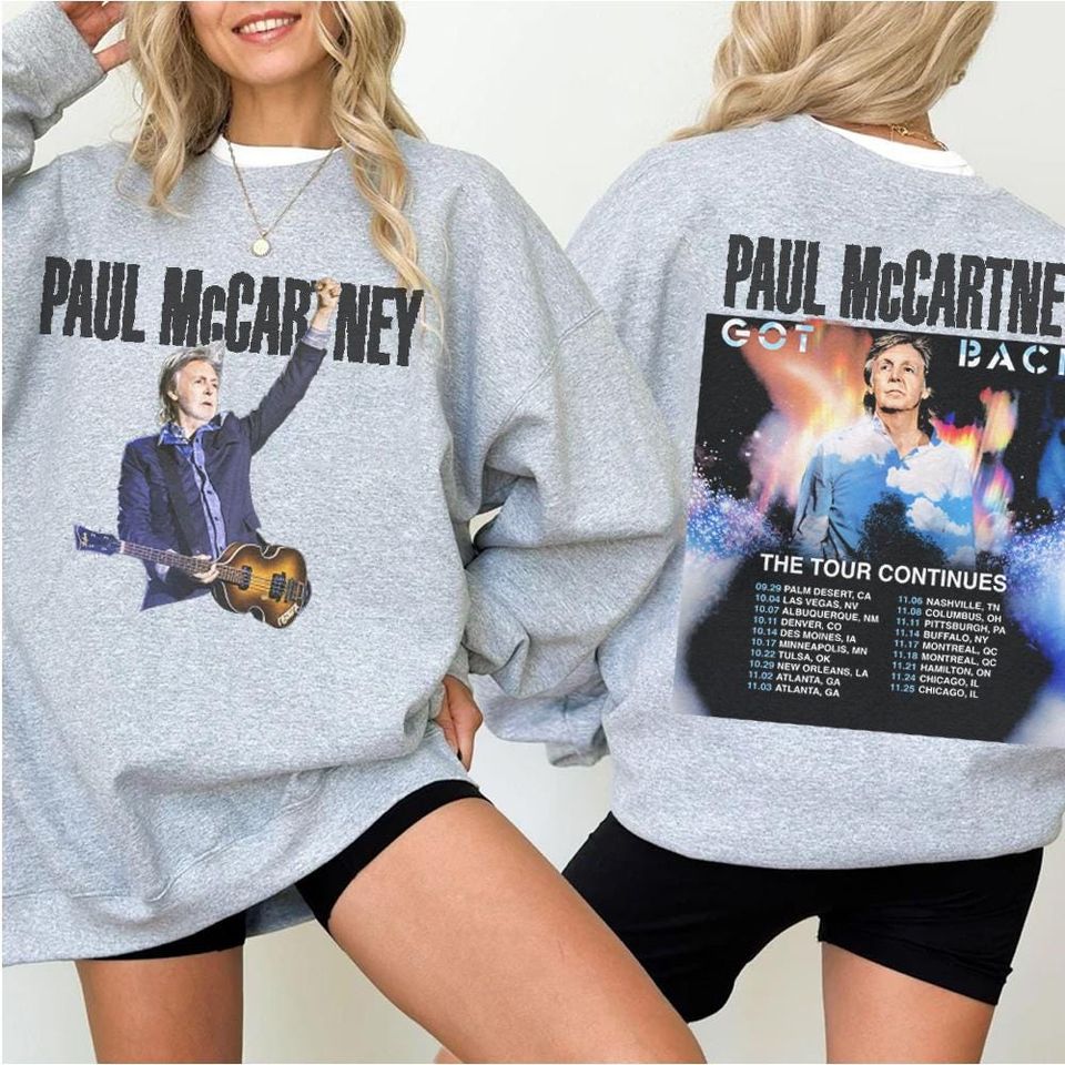 P mccartney Tour T Shirt The Beatles Art Tee Unisex TShirt