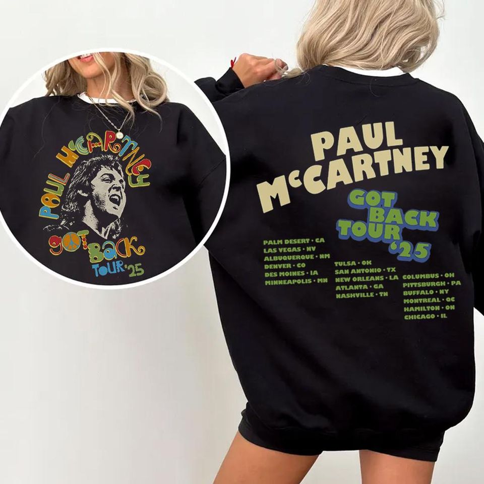 P McCartney Got Back Tour 2025 Sweatshirt